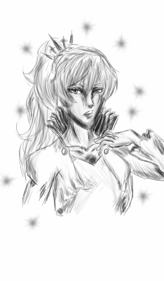 (ANGRILY FLASHES COLLARBONES)  Xlthuathopec wanted Weiss being her fabulous self so here she is, Miss America~
