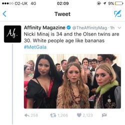 matt-ruins-feminisms-shit: nyc-conservative:  lornagonigall:   nunyabizni:   egaylitarian:  gypsyqueen1966:  the-movemnt:  ‘Affinity Magazine’ retracts “White people age like bananas” insult about Olsen twins On Monday, Affinity Magazine issued