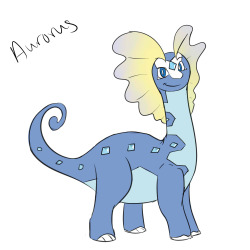 My second fossil pokemon, Aurorus, who I traded to get.  He&rsquo;s also quite the powerhouse in the Special Attack dept. Stream Doodle