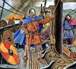 historiadoresuniversales:  1. Vikingos 2. Jefe varego. 3. Normando. 4. Ingleses durante la Guerra de los Cien Años. 5. Marinos venecianos. Arte de Marek Szyzsko.