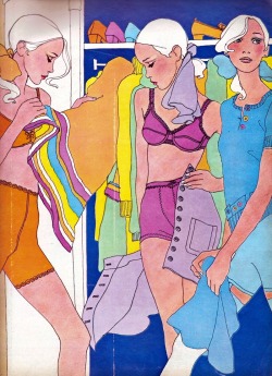 talesfromweirdland:1960s fashion illustrations by Antonio Lopez (1943-1987).