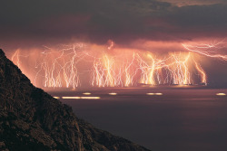 Dodging heavenly fire (time lapse photography of 70 lightning strikes near Ikaria Island, Greece)