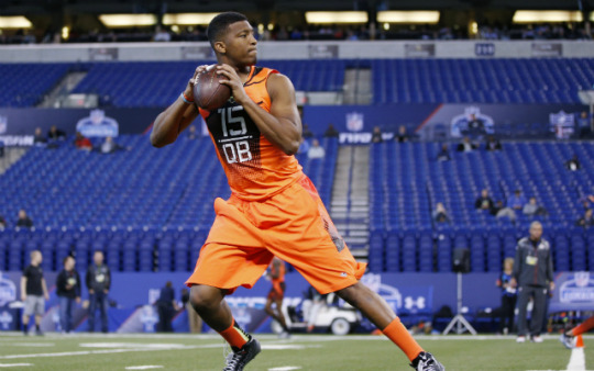 QB Jameis Winston at the NFL Scouting Combine. (Getty)