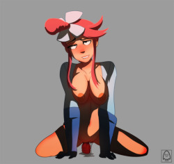 spookiarts:  Skyla from Pokemon Black 2Requested by a fan!Thank you all for peeping ;)
