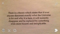 hello-imthedreamer:coconuths:Douglas Adams: “The Restaurant at the End of the Universe”FUCK