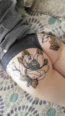 ladyrigormortis:  Round two of my ass tattoo 