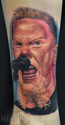 James Hetfield tattoo by Mike Devries