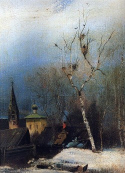 artist-savrasov:Early Spring, 1890, Aleksey Savrasov