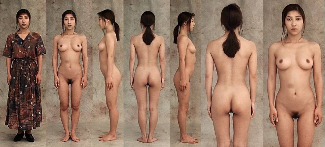 Naked women clothed unclothed