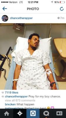 elevatormag:  CHANCE THE RAPPER HOSPITALIZED: CANCELE’S COCHLEA SET  Coachella’s second week is in full swing, however, one of it’s major hip hop acts, expected to draw a large crowd, might be in some trouble.
