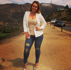 hourglassandclass:Fun shot of Chiquis Rivera in L.A. For more curves and body positivity, check out my blog