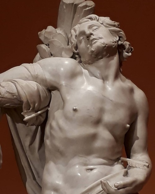 antonio-m:  “Saint Sebastian”, c.1615 by Giovanni Lorenzo Bernini (1598–1680). Italian sculptor. Sculpted by Bernini at seventeen years of age. marble