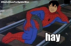 rerak-sketchbook:  Osric Chau for Spider-Man - I edited a few of those 60s Spider-Man memes to show you guys how awesome would that be 