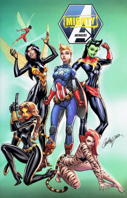 therealsongbirddiamondback:  So She-Hulk is wearing Carol’s outfit. Jessica Drew and Wasp are wearing each others outfits. Black Widow and Tigra are wearing each others outfits. Where did Carol get the Captain America outfit?!