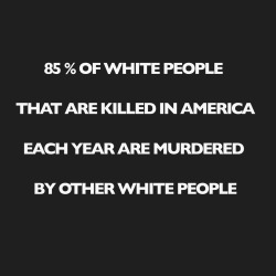 sourcedumal: siddharthasmama:  goddamazon-of-sol:  jessehimself:  point of clarity  So miss me with that “I feel threatened” horseshit.  In other words every 17/20 murders of white folks are done by other white folks.  Let’s talk about that white