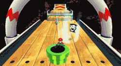 suppermariobroth:  In Super Mario Galaxy 2, a programming oversight results in a glitch that creates an enormous dark orb in Melty Monster Galaxy. Simply go into the pipe to the Chimp’s room in any mission, then back out. If you use first-person view,