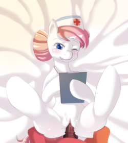Annual check up with Nurse Redheart ;3