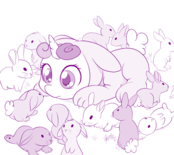 bobdude0: dstears:  Day 8: They still do not know I am a pony. EQD’s NATG 7 - Day 8: Draw a pony blending in.   🐇    👌  🐇    &lt;3