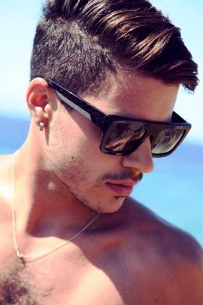 Half side shaved hairstyles for men