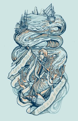 sailorgil:  “ Life and Love at Sea “  …  Artist:  Jewelwing on Society6