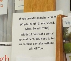 godisahuman:killhitleragain: Legal amphetamines are included, as well, however they usually ask about prescription meds before anyway. Weed is also important to tell them about! It won’t kill you like amphetamines might, but it can make the anesthetic