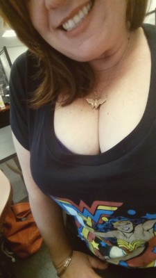kittykunt420:kittykunt420:  Casual Friday means t-shirt and jeans for this Wonder Woman (but only because wearing my actual costume would get me sent to HR)!!   Happy Friday!!!  Ahhh I love this one! Reblogging for Titty Tuesday and also because Wonder