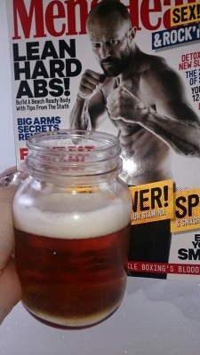Time for the Sunday Soak. Hot bath, bubbles, Men&rsquo;s Health and Belgian Blonde beer (to increase the good microbes in my gut) ☺ 