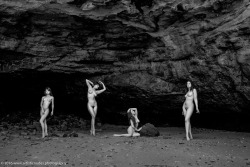camattreephoto:  Celebrating International Woman’s Day with this image of four beautiful, strong, independent woman. Taliah Campbell, Nymph, Jessamyne Rose and Ella Rose all posing together at Jarvis Bay south of Sydney last month.  www.artisticnudes.phot
