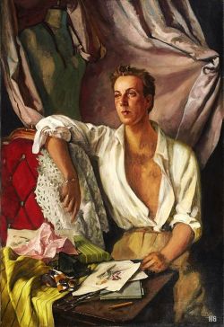 Portrait of the Couturier Jacques Fath. Serge Ivanoff. Russian. 1893-1983. oil /canvas.  