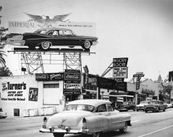 theniftyfifties:  Sunset Boulevard, Los Angeles, 1956. 