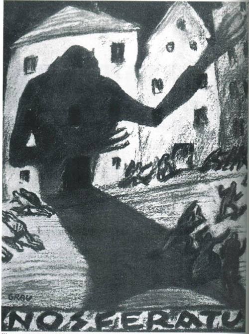 Original promotional art for Nosferatu by Albin Grau, 1922. Nudes &amp; Noises  