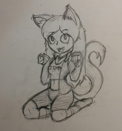I decided to sketch a catgirl. I might colour it later.