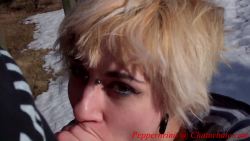 o0pepper0o:  “OutDoor Blowie” video avaliable on ManyVids MyGirlFund Chaturbate and CAM4! 6:58MIN “Feeling horny, so i blew rino for the world to see. “ 