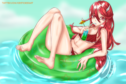 Commission - Patreon Sketch Upgrade - Summer Cordelia  2 monthly coloured sketch tier spots open  https://www.patreon.com/icestickerJuly Poll-  http://www.anonvote.com/strawpoll/my20287r Interested in a commission https://twitter.com/icestickerart/status/