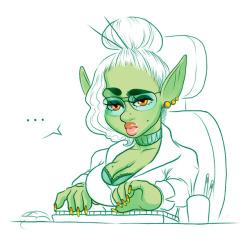 toppingtart: annoyed Goblin Secretary `w`