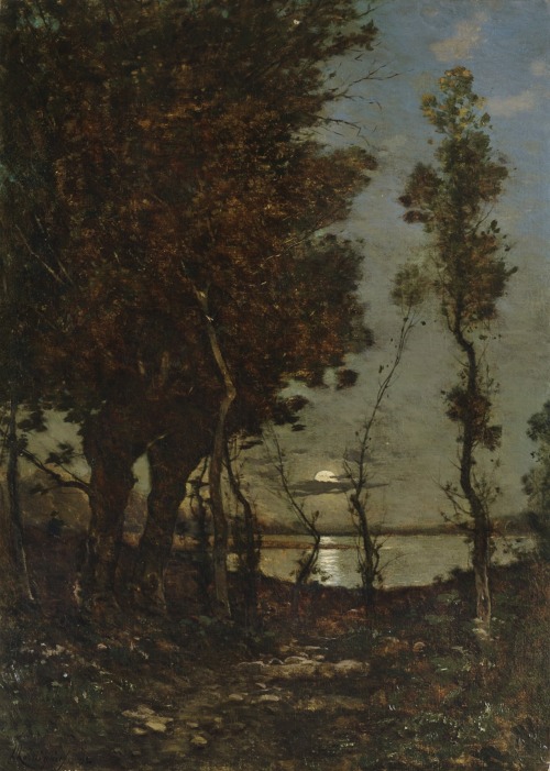 Henri Harpignies (French, 1819-1916), Clair de Lune [Moonlight], 1892. Oil on canvas, 88.5 x 61 cm