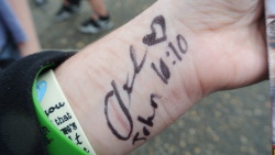  mexicanteven:  buttclapping:  austin-alan-phil-tino:  Austin Carlile signed my wrist.   John 10:10 “The thief comes only to steal and kill and destroy; I have come that they may have life, and have it to the full.”  this is probably my favorite