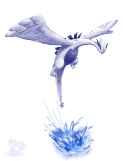 qookyquiche:  Day 25: Favorite Legendary - LugiaYes, I know I drew Lugia before, but this was my chance to try something different in color choice. And Lugia is always amazing haha