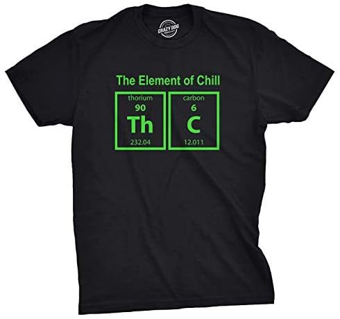 hitsfromthelung:    Crazy Dog T-Shirts Mens The Element of Chill Tshirt Funny Science THC 420 Marijuana Tee  