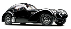   Bugatti Type 57sc Atlantic Coupé, 1935. Designed by  by Jean Bugatti, son of founder Ettore, the Atlantic Coupé was based on the Aérolithe concept which used Elektron (a magnesium alloy) and Duralumin (an aluminium alloy) for its body panels. Therefore,