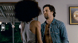 spaceagepimp5293:  tearthatcherryout:Mark Ruffalo &amp; Yaya DaCosta in “The Kids Are All Right”   happy birthday  