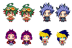 xyz-eggplant-girl:  Holy shit, I did it.The Yuya and Yuto are from the original game, I just edited a few sprites to look like Yuri and Yugo An animated version of Yuri and Yugo should be coming soon.I am proud of myself.