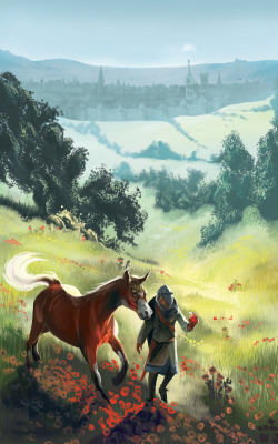 hannahmcgill: Lebeau out for a stroll…away from Paris…with the faithful horse, Buttercup!