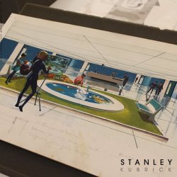 2001italia:  From StanleyKubrick on Twitter: “Concept artwork by Roy Carnon for a scene in ‘2001: A Space Odyssey’ that didn’t make the final cut”. Compare with the actual scene shot in January 1966. © Stanley Kubrick Archives / Taschen / Turner