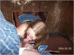 babesatgloryholes:  I’m not sure this technically qualifies as a gloryhole, but it still looks fun. This wife seemed to enjoy it, anyway. More wives playing at gloryholes and in adult theaters.   