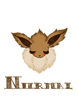 eeveelutions-and-friends:   What do you think about this work of mine? Eevee is a little ball of fur &lt;3  Go on my Redbubble Account 