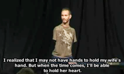 busty-asian-wonder-slut:  superwholock2013:  Meet Nick Vujicic, he was born with no arms and no legs and is, and will continue to be an absolute inspiration to me. seriously, if you are ever feeling down, listen to some of his talks… I guarantee you,