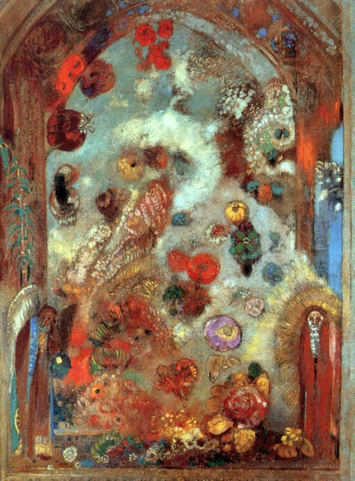 artist-redon:  Stained Glass Window (Allegory), 1908, Odilon RedonMedium: oil,canvas