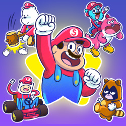 pan-pizza:  cartoonnetwork:It’s a me, Mario! Which one is your fav?  