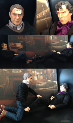 johnlockedness:   Stag Night - I don’t mind  Well here it is, my first nsfw Johnlock doll adventure. Click on the images to get a full look. You know how it works. This took me quite a bit of time so I hope you like it &gt;:D  Part 1 | Part 2 | Part
